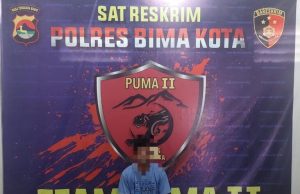 Hamili Keponakannya, Pemuda Ini Ditangkap Pelaku diamankan di Polres Bima Kota. (foto istimewa/poldantb)