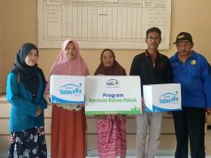 Masyarakat Pagutan Timur Atensi Bantuan 50 Bungkus Sembako Dari Rumah Yatim Mataram