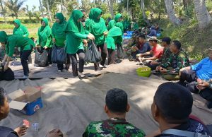 Lokasi TMMD Desa Kesik Didatangi Ketua Persit KCK Cabang XXIX Dim Lombok Timur