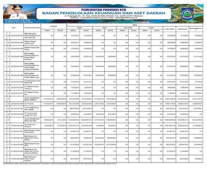 
					RINGKASAN APBD YANG DIKLASIFIKASIKAN MENURUT URUSAN PEMERINTAHAN DAERAH DAN ORGANISASI TAHUN ANGGARAN 2024