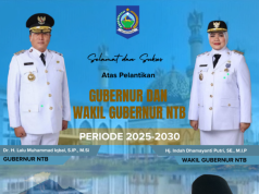 Selamat dan Sukses Atas Pelantikan Gubernur dan Wakil Gubernur NTB