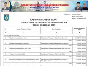 REKAPITULASI BELANJA UNTUK PEMENUHAN SPM TAHUN ANGGARAN 2025