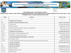 RINGKASAN APBD YANG DIKLASIFIKASI MENURUT KELOMPOK DAN JENIS PENDAPATAN, BELANJA, DAN PEMBIAYAAN TAHUN ANGGARAN 2025