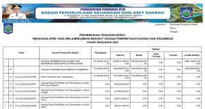 RINGKASAN APBD YANG DIKLASIFIKASIKAN MENURUT URUSAN PEMERINTAHAN DAERAH DAN ORGANISASI TAHUN ANGGARAN 2025