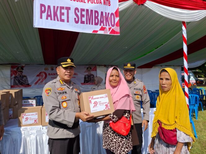 
					Polda NTB Salurkan 5.600 Paket Sembako Sambut Hari Bhayangkara ke-79