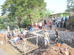 Danrem 162/WB: Satgas TMMD Kejar Target, Pengecoran Jembatan Kalabeso Dikebut