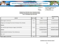 Laporan Perubahan Saldo Anggaran Lebih Per 31 Desember 2024 Dan 2023