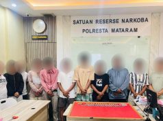 11 Terduga Jaringan Narkoba di Mataram Ditangkap Polisi