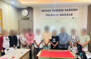 11 Terduga Jaringan Narkoba di Mataram Ditangkap Polisi