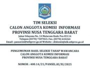 15 Peserta Calon Komisi Informasi NTB Lulus Tahap Seleksi Wawancara, Berikut Nama-namanya