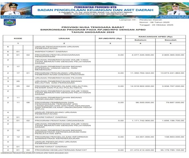 
					SINKRONISASI PROGRAM PADA RPJMD/RPD DENGAN APBD TAHUN ANGGARAN 2025