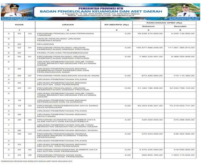 
					SINKRONISASI PROGRAM PADA RPJMD/RPD DENGAN APBD TAHUN ANGGARAN 2025