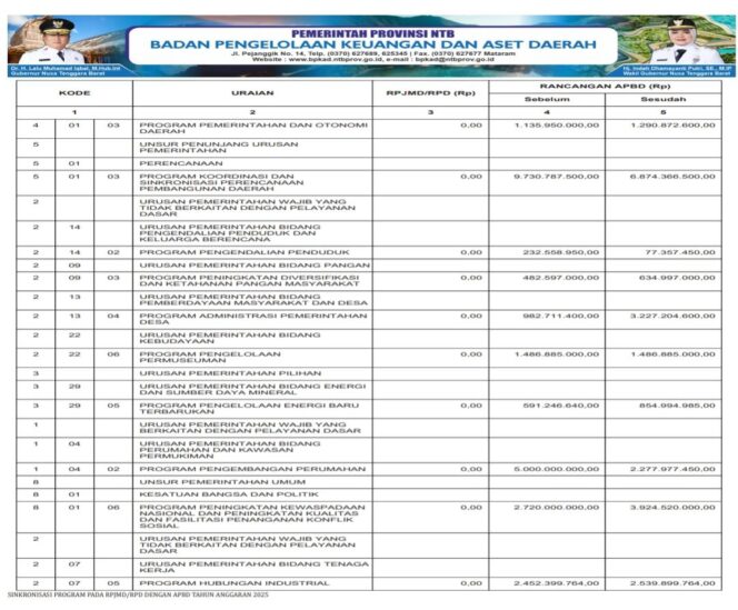 
					SINKRONISASI PROGRAM PADA RPJMD/RPD DENGAN APBD TAHUN ANGGARAN 2025