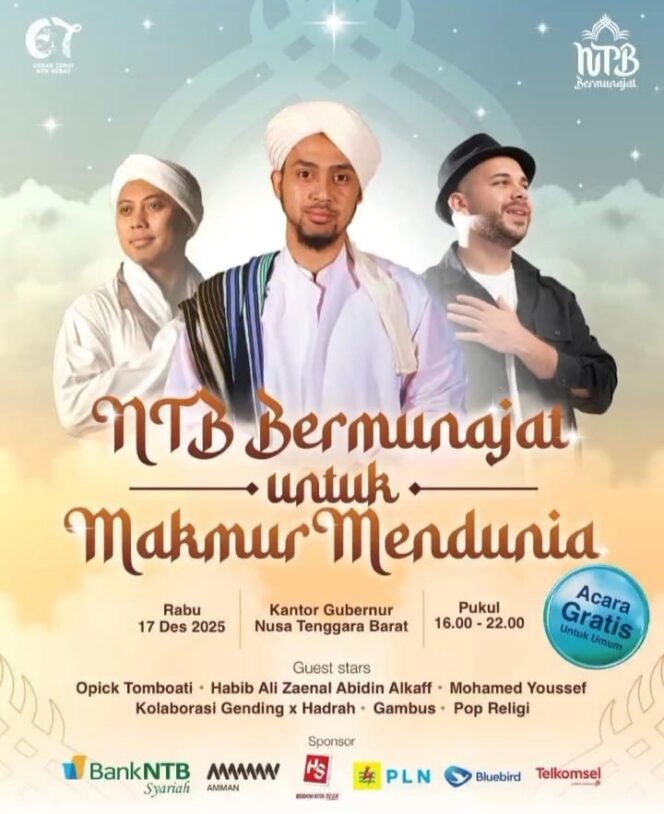 
					Ayo Ikut NTB Bermunajat, Doa Bersama Sambut HUT NTB ke-67, Disediakan 4000 Kupon Makan Gratis