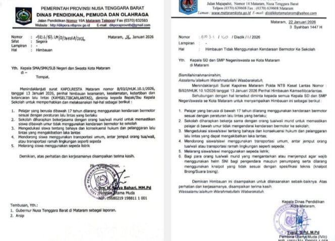 
					Satlantas Mataram Dorong Terbitnya Surat Edaran Larangan Bawa Motor ke Sekolah