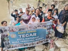 Tegar dan AKTQ kembali Salurkan Puluhan Paket Sembako kepada Para Penambang Pasir di Sungai Jangkuk
