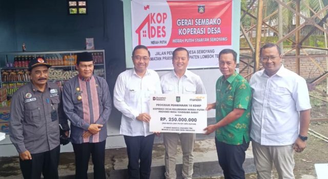 Pemprov NTB Salurkan Dana Pembinaan Bank Mandiri kepada Koperasi Desa/Kelurahan Merah Putih Percontohan