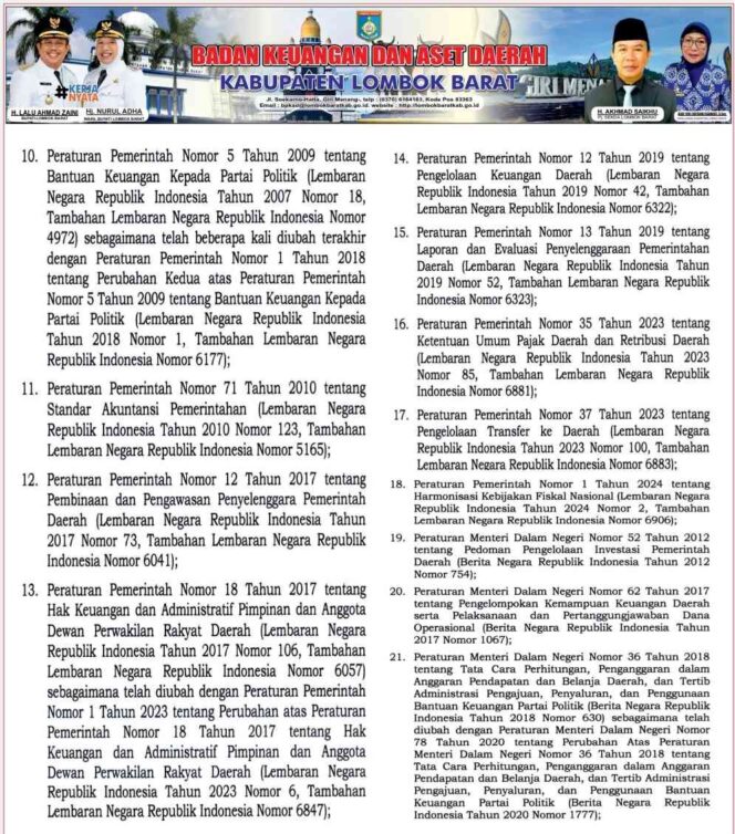 
					Laporan Keuangan BPKAD Lombok Barat