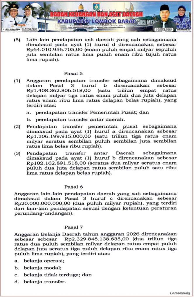
					Laporan Keuangan BPKAD Lombok Barat
