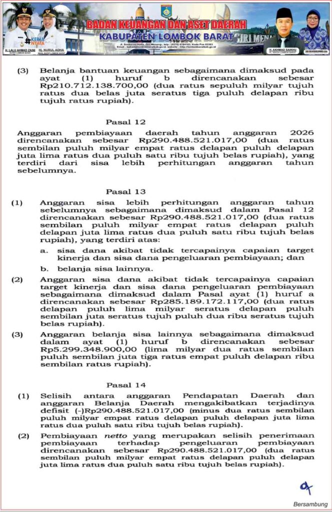 
					Laporan Keuangan BPKAD Lombok Barat