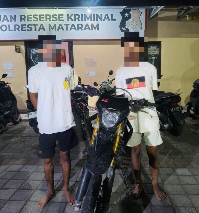 
					Polresta Mataram Bekuk 2 Residivis Curanmor asal Praya Timur, Motor Curian Berhasil Diamankan