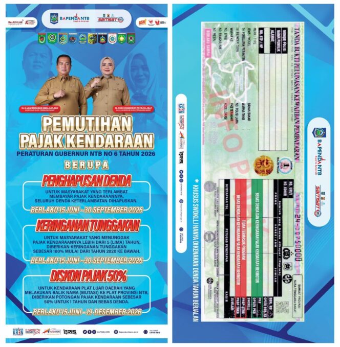 
					NTB Luncurkan Program Pemutihan PKB, Bebas Denda hingga Diskon Mutasi