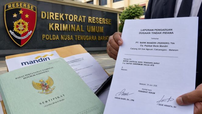 
					Kredit Lunas Sejak 2022, Nasabah Laporkan Bank Mandiri ke Polda NTB