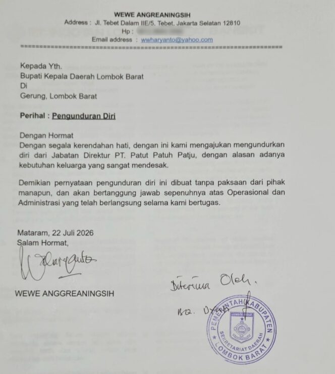 
					Direktur PT Tripat Ajukan Pengunduran Diri, Akui Ada Keperluan Keluarga Mendesak