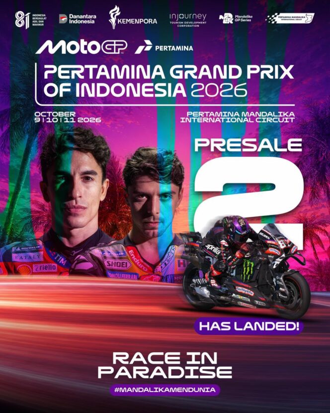 
					Presale 2 Dibuka, Pertamina Grand Prix of Indonesia 2026 Siapkan Balapan dan Entertainment Kelas Dunia