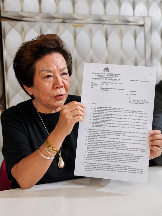 
					Siapkan Bukti-Bukti, Ny Lusy akan Lapor Kembali ke Polda NTB atas Dugaan Pencemaran Nama Baik 